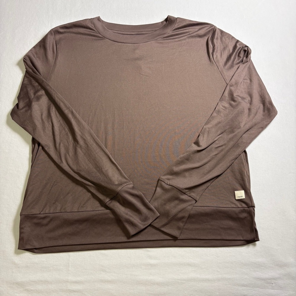 Vuori, Long Sleeve Top, Size L, Brown, Activewear Yoga Lounge
